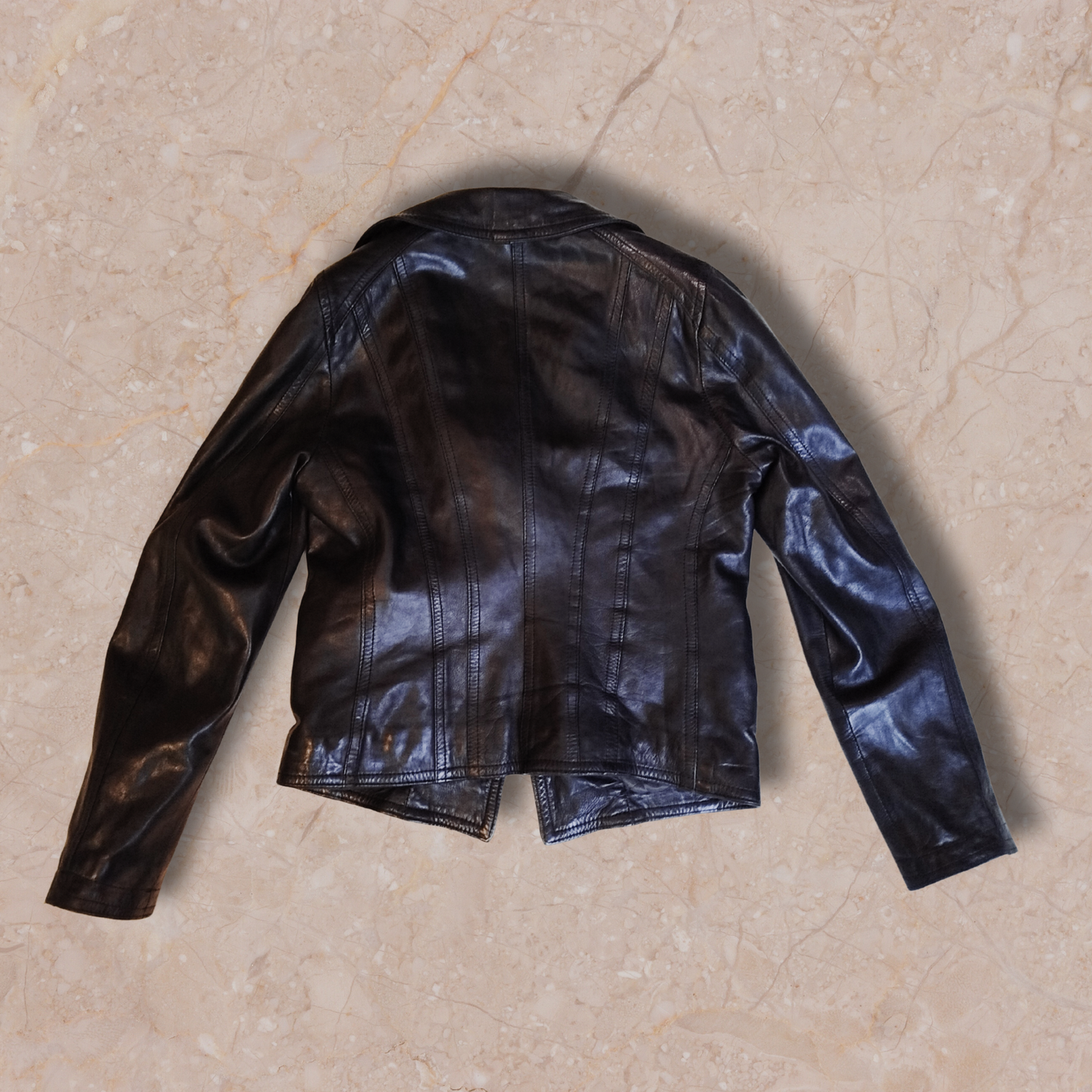 Woman Leather Biker - M