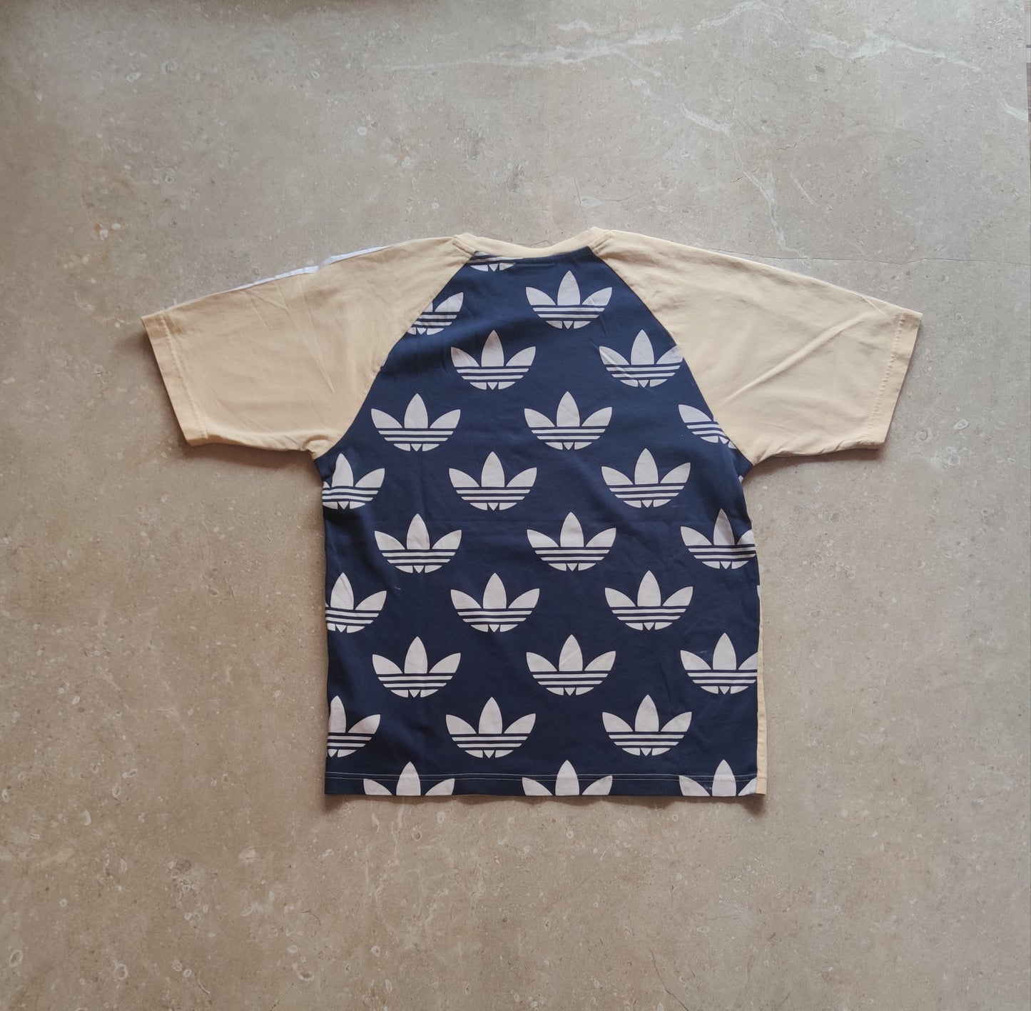 Adidas Monogram Sand & Blue Tee