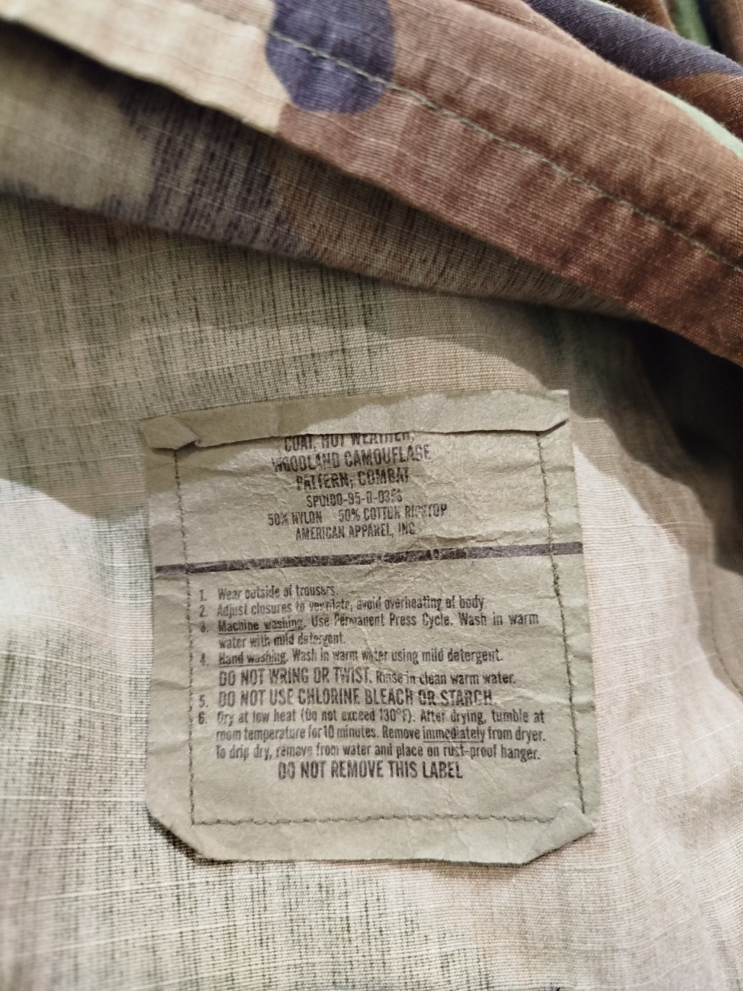 U.S. Army M-81 Woodland Camo Shirt- S