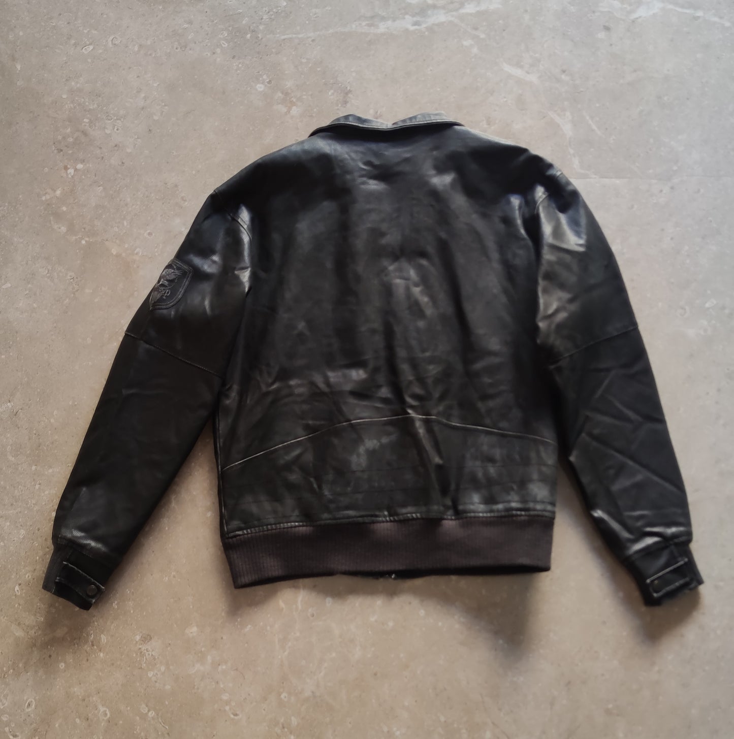 46 Black Leather Jacket E-Pole - M