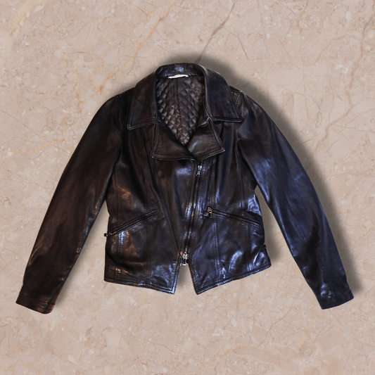 Woman Leather Biker - M