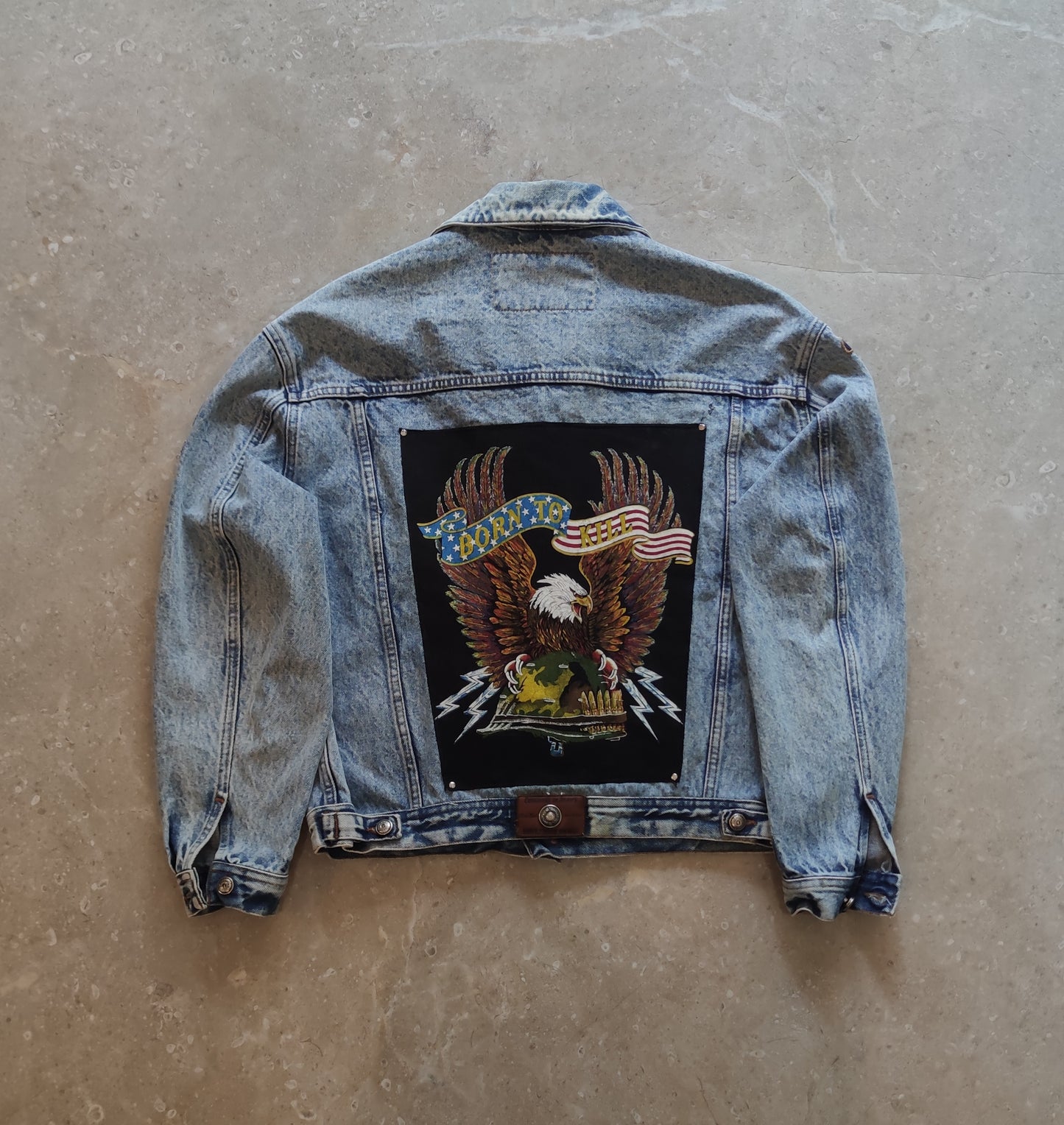 Commons in Jeans 80s Denim Jacket with Patches - M