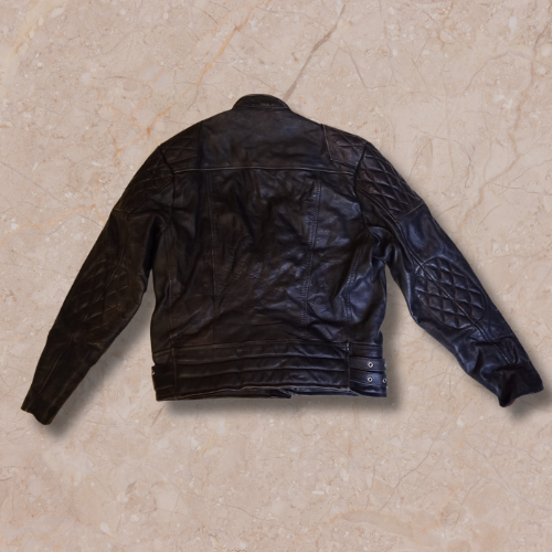 Deep Red Leather Biker - S