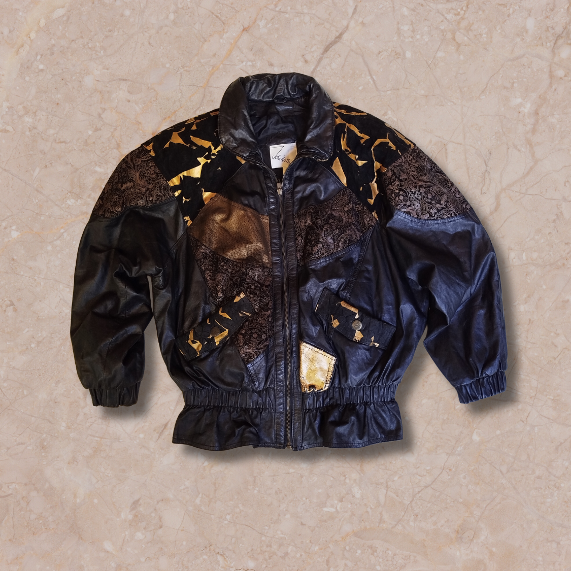 John Weitz Leather Jacket M