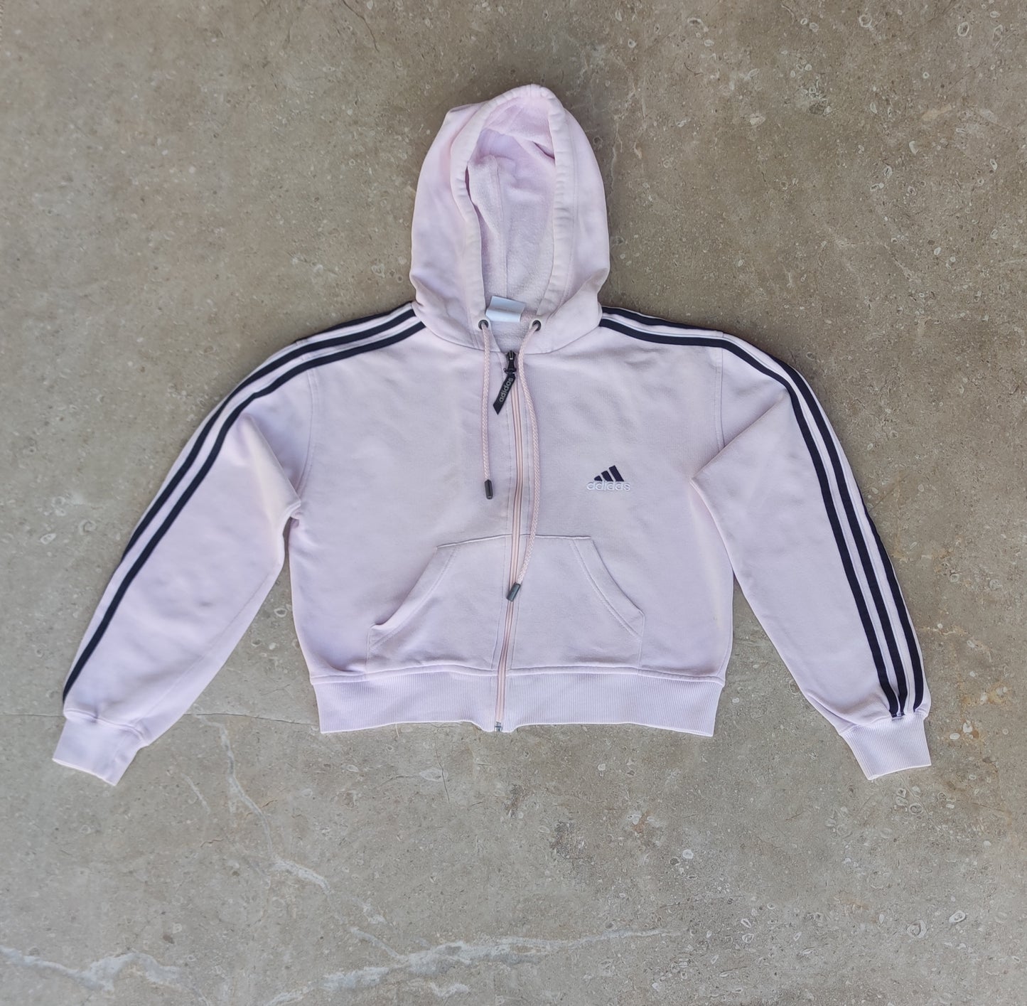 Woman Adidas Crop Pink Hooded Sweatshirt