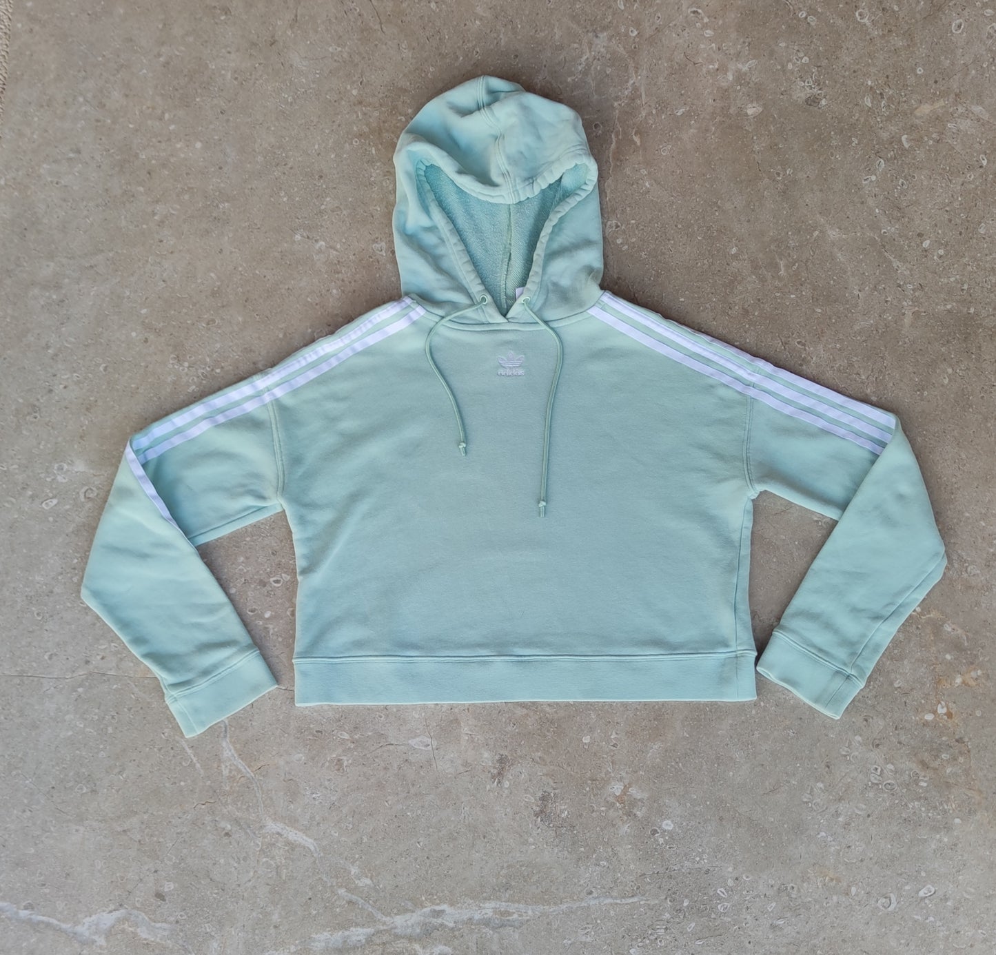 Woman Adidas Crop Green Ash Hooded Sweatshirt