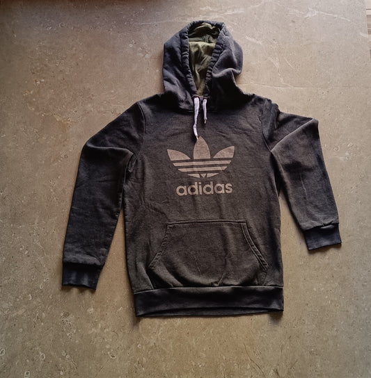 Adidas Classic Grey Hooded Sweatshirt