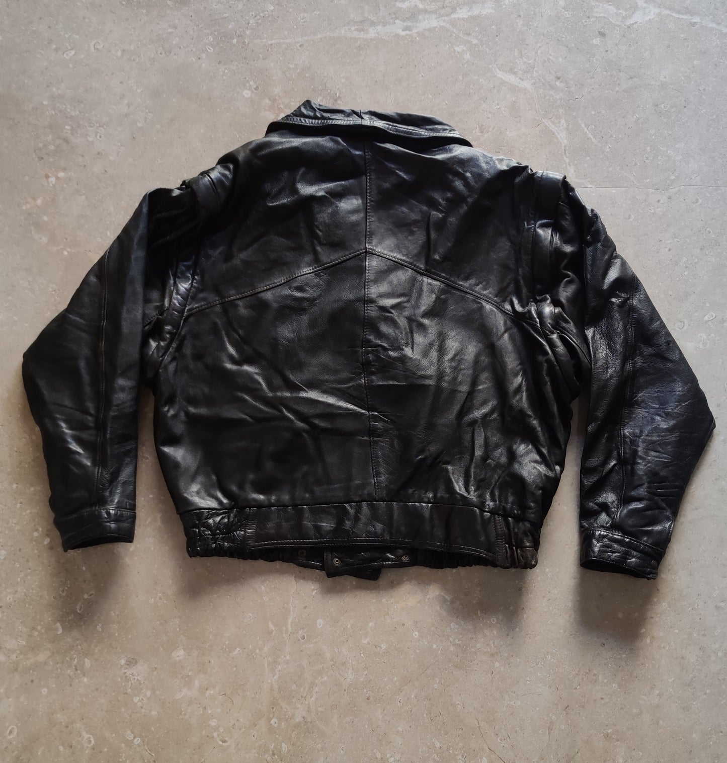 Black Vintage Rider Jacket - XL