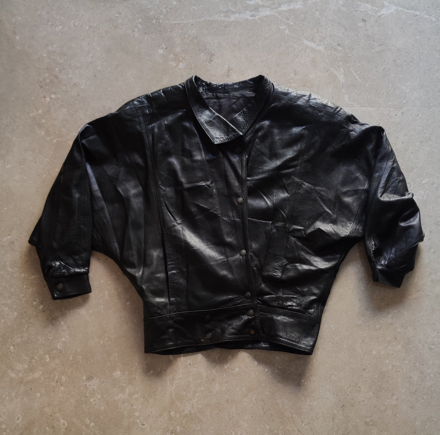 Vintage 80s Leather Jacket - M