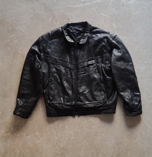 Vintage Leather Jacket 80s - M