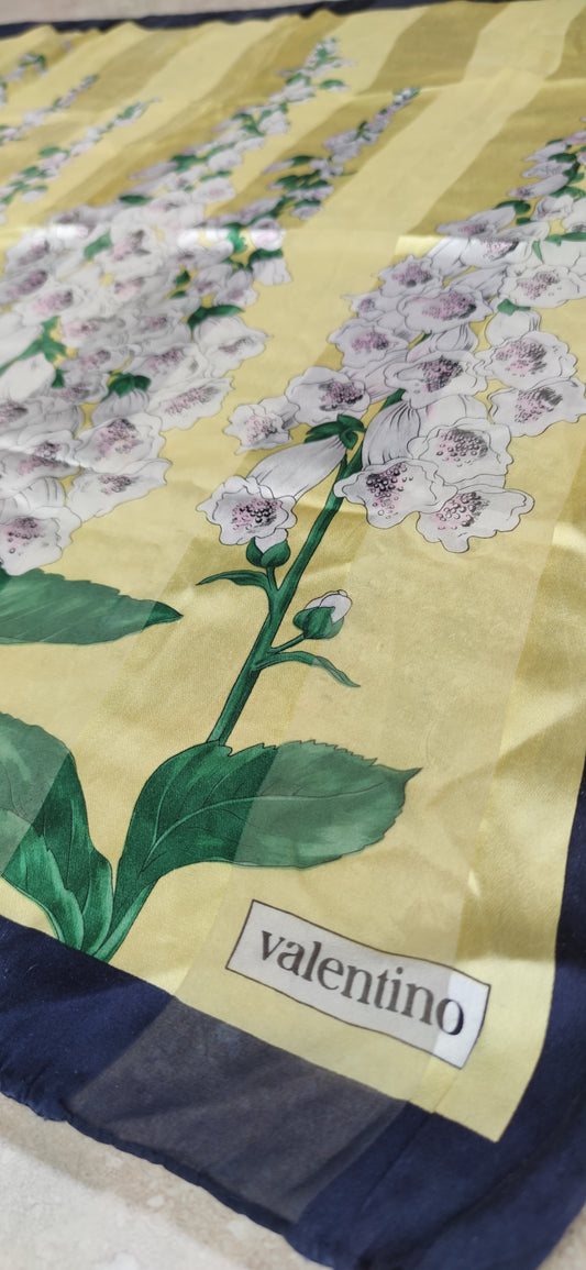 Valentino Silk Floral Print Scarf