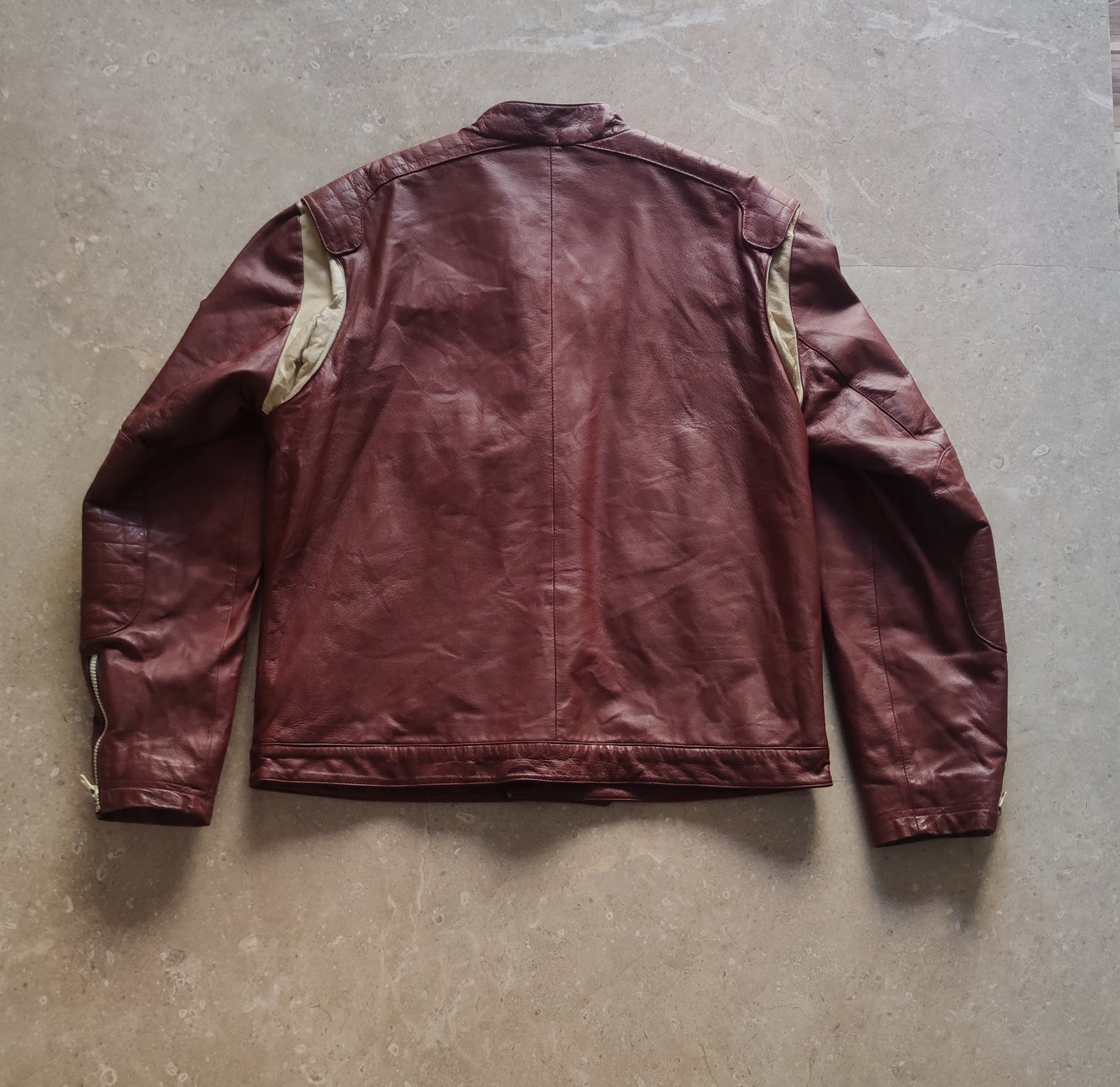 Puma Leather Jacket Bordeaux - L