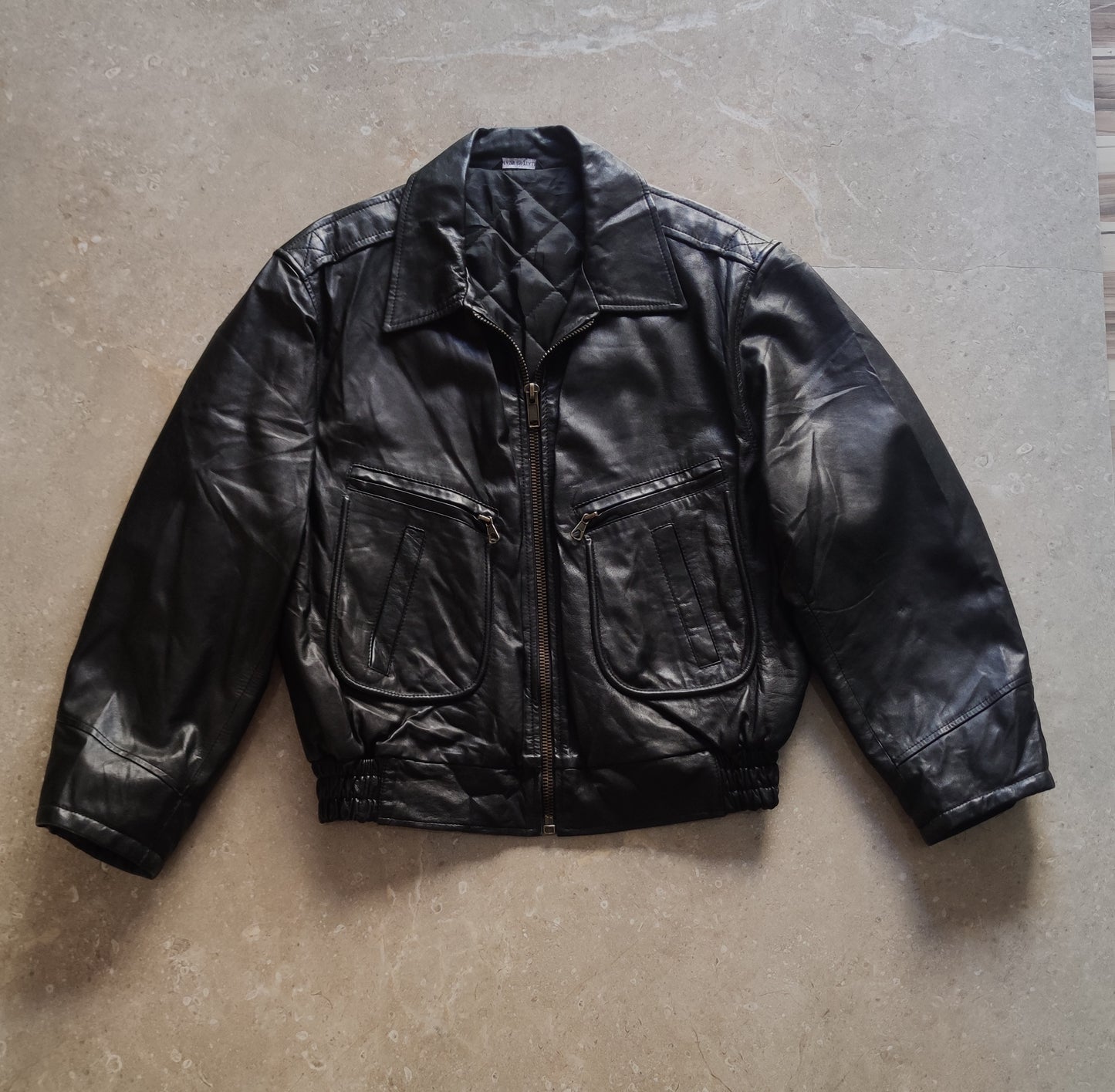 Leather Jacket Made in Italy - L